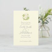 Bewaar de datum met witte bloemen foto achterkant save the date (Staand voorkant)