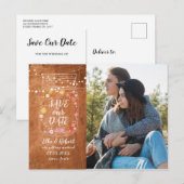 Bewaar de datum Metselaarsvaas Slingerlichten Rust Briefkaart (Voorkant / Achterkant)
