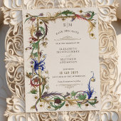 Bewaar de datum middeleeuwse koninklijke elegantie kaart