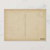 Bewaar de datum middeleeuwse verouderde perkamente briefkaart (Achterkant)