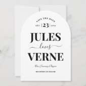 Bewaar de datum Minimal Wedding White Floral Kaart (Voorkant)