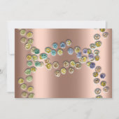 Bewaar de datum minimalisme goud groene roos save the date (Achterkant)