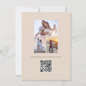 Bewaar de datum Minimalistische grote initialen QR Save The Date (Achterkant)