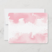 BEWAAR DE DATUM MITZVAH moderne bleke roze aquarel Save The Date (Achterkant)