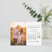 Bewaar de datum Modern Calendar Gold Heart Sept 20 Briefkaart (Staand voorkant)