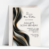 Bewaar de datum Modern Elegant 50ste verjaardag Kaart