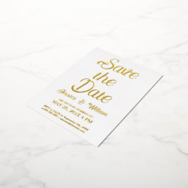 Bewaar de datum Modern Folie Typografie Ontwerp 3 Folie Uitnodiging Briefkaart