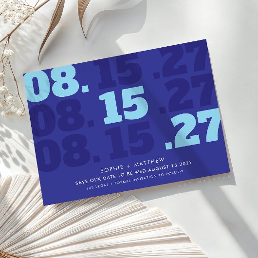 BEWAAR DE DATUM modern klomperige lettertype datum