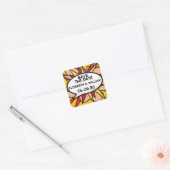 Bewaar de datum modern koel leuk vierkante sticker (Envelop)