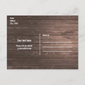 Bewaar de datum Modern rustiek hout en kant foto Aankondigingskaart (Achterkant)