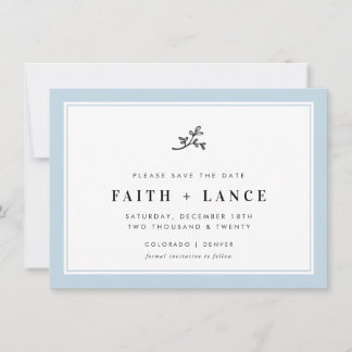 BEWAAR DE DATUM modern takje eenvoudige rand babyb Save The Date