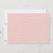 BEWAAR DE DATUM modern takje schattige rand roze r Save The Date (Achterkant)