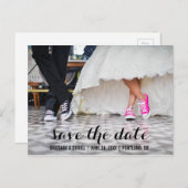 Bewaar de datum Modern Verloving Briefkaart S (Voorkant / Achterkant)