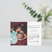 Bewaar de datum Moderne kalender Gouden Hart Nov 2 Briefkaart (Staand voorkant)