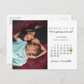 Bewaar de datum Moderne kalender Gouden Hart Nov 2 Briefkaart (Voorkant / Achterkant)