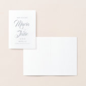 Bewaar de datum moderne script kalligrafie goud folie kaarten (Display)