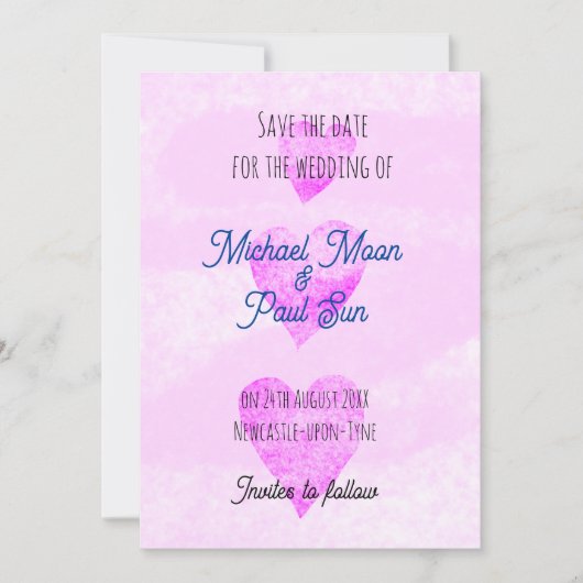 Bewaar de datum moderne trouwkaart kaart (Voorkant)