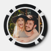 Bewaar de datum Monogram Foto Poker Chip (Achterkant)