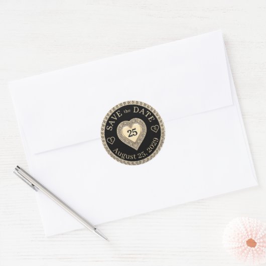 Bewaar de datum Monogram Gouden Zegel (Envelop)