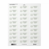 Bewaar de datum monogram wapen retouradres etiket (Full Sheet)