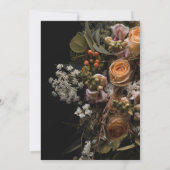 Bewaar de datum Moody Bloemen, sinaasappel wit Blo Kaart (Achterkant)