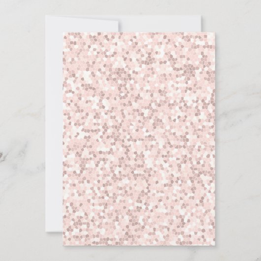Bewaar de datum Mozaïek Dusty Pink Invitation Kaart (Achterkant)