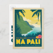 Bewaar de datum - Na Pali, Hawaii Aankondigingskaart (Voorkant / Achterkant)
