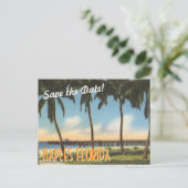 Bewaar de datum Naples Florida Vintage Briefkaart (Staand voorkant)