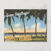Bewaar de datum Naples Florida Vintage Briefkaart (Voorkant)