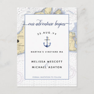 Bewaar de datum #Nautical Anchor   #SaveTheDate MV Aankondigingskaart