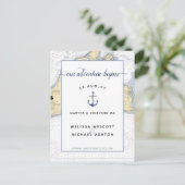 Bewaar de datum #Nautical Anchor | #SaveTheDate MV Aankondigingskaart (Staand voorkant)