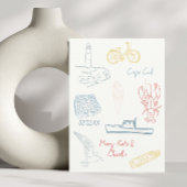 Bewaar de datum New England Summer Wedding Kaart