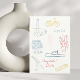 Bewaar de datum New England Summer Wedding Kaart