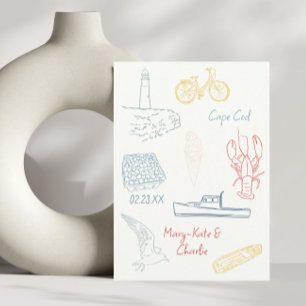 Bewaar de datum New England Summer Wedding Kaart