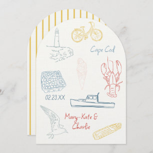 Bewaar de datum New England Summer Wedding Kaart