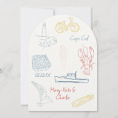 Bewaar de datum New England Summer Wedding Kaart (Voorkant)