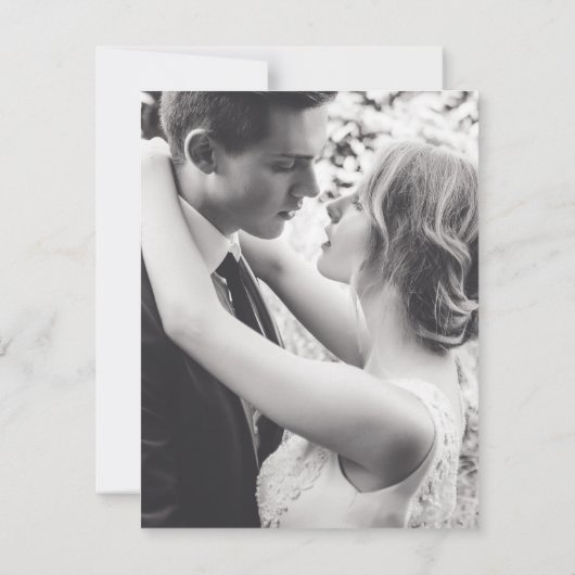 Bewaar de datum niet huwelijkswijziging van plan u save the date (Achterkant)