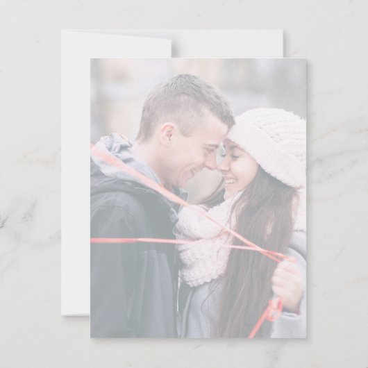 Bewaar de datum niet, wijziging van plan uitstel b save the date (Achterkant)