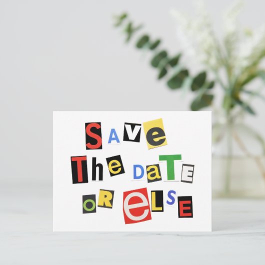 Bewaar de datum - of anders! aankondigingskaart (Staand voorkant)