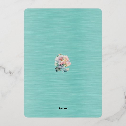 Bewaar de datum oktober 2026 Trouwdag Folie Uitnodiging (Achterkant)