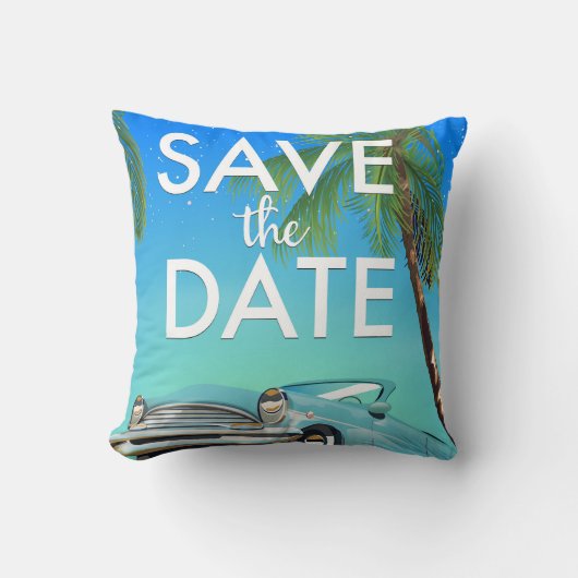 Bewaar de datum oldtimer en trouwringen. kussen (Voorkant)
