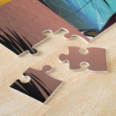 Bewaar de datum oldtimer en trouwringen. legpuzzel (Zijkant)