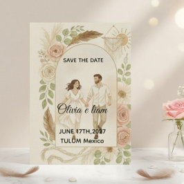 Bewaar de datum: Olivia & Liam Kaart