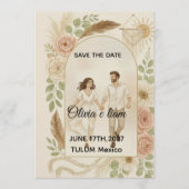 Bewaar de datum: Olivia & Liam Kaart (Voorkant)