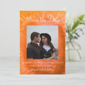 Bewaar de datum |Oranje agaat slice Save The Date (Staand voorkant)