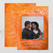 Bewaar de datum |Oranje agaat slice Save The Date (Voorkant / Achterkant)