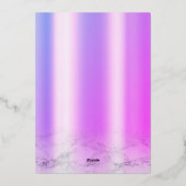 Bewaar de datum Paarse Glitter Drips Silver Folie Feestdagenkaart (Achterkant)