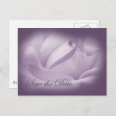 Bewaar de datum - Paarse passie Aankondigingskaart (Voorkant / Achterkant)