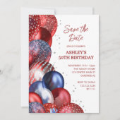 Bewaar de datum patriottische 50e verjaardag kaart (Voorkant)