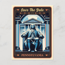Bewaar de datum | Pennsylvania uitnodigingsansicht Briefkaart